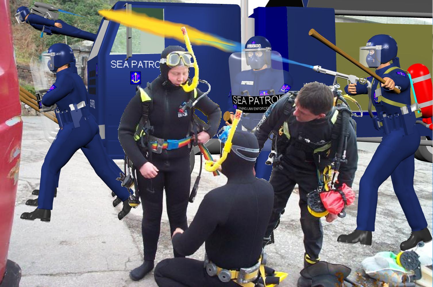 Sea Patrol actions against uncontrolled sport scuba divers picture